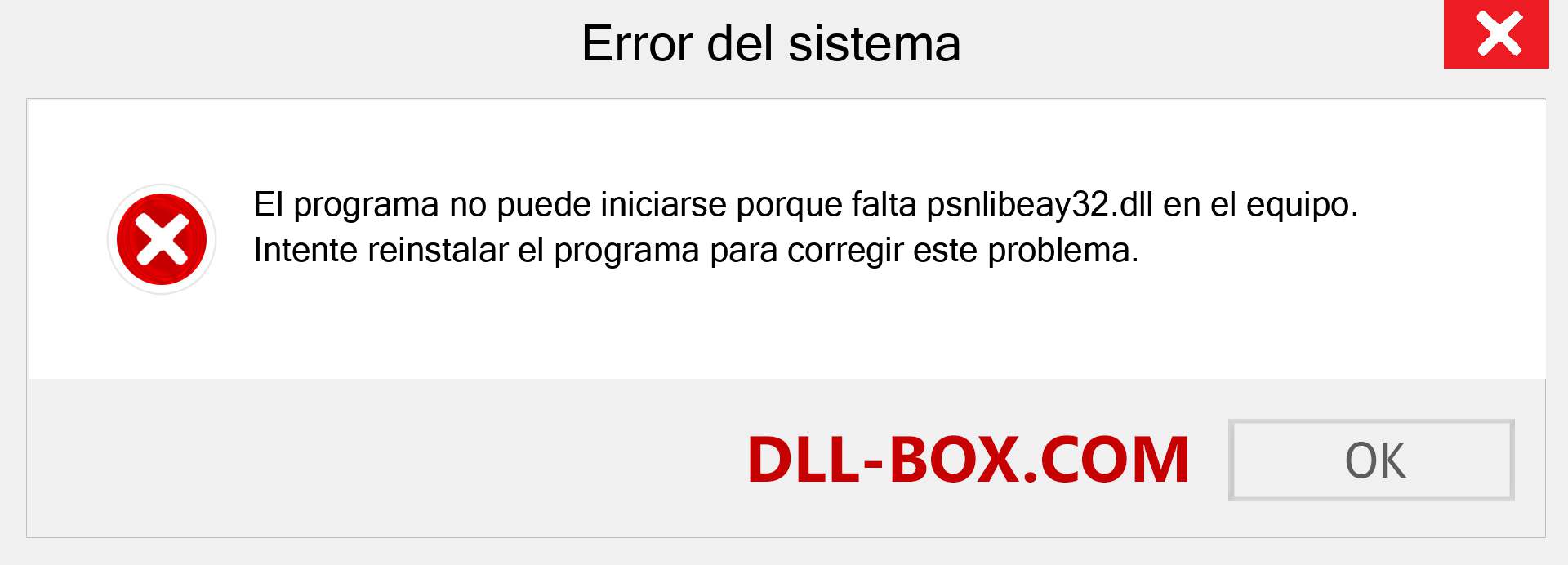 ¿Falta el archivo psnlibeay32.dll ?. Descargar para Windows 7, 8, 10 - Corregir psnlibeay32 dll Missing Error en Windows, fotos, imágenes